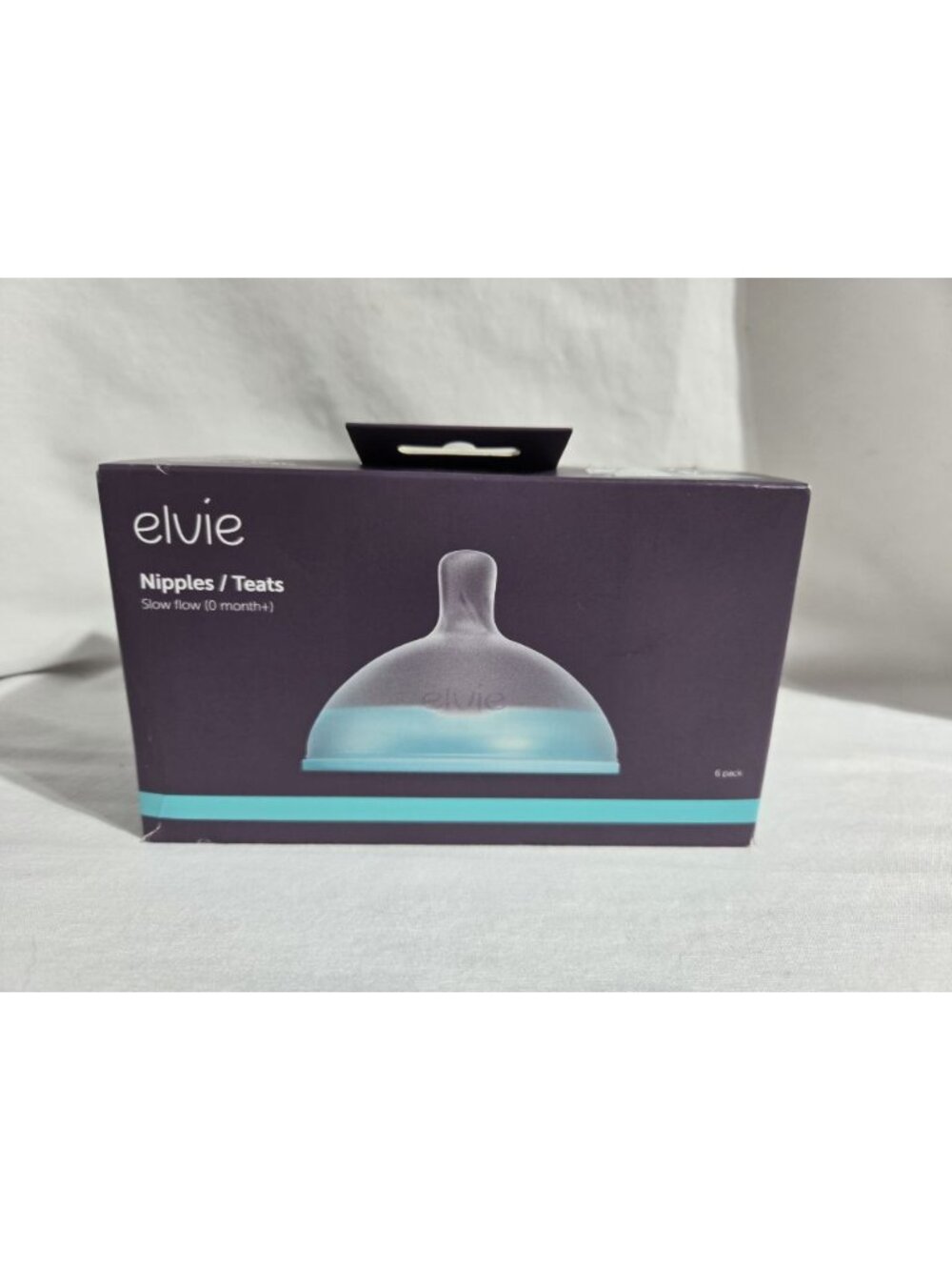 NIB Elvie Bottle Nipples 6 Pack Slow Flow 0 Months+ Sealed Replacement Teats